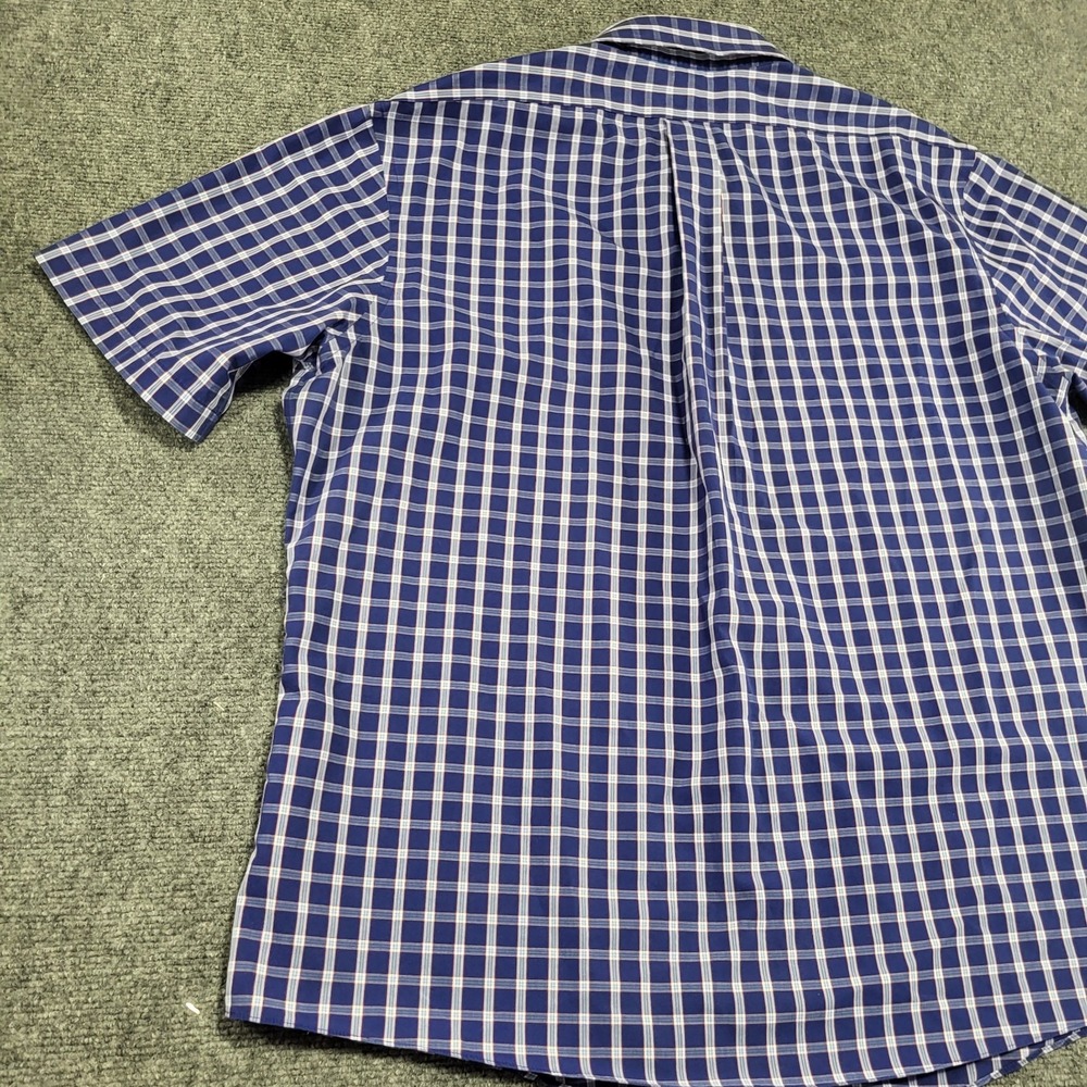 Men's Brooks Brothers Regent Shirt XL Blue Button Down Puckerware Plaid Checker - Picture 12 of 16